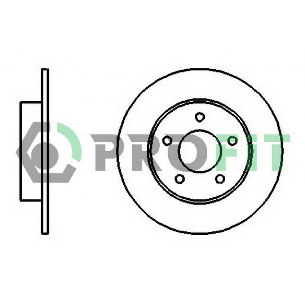 Гальмівний диск Profit 5010-1383 - зображення 1