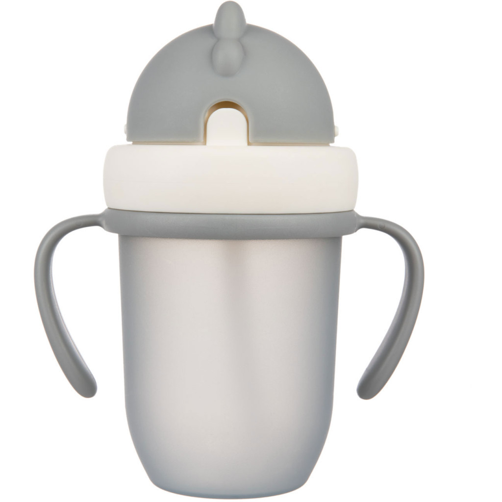 Поїльник-непроливайка Canpol babies Matte Pastels із силіконовою трубочкою 210 мл Сірий (56/522_grey) - зображення 3