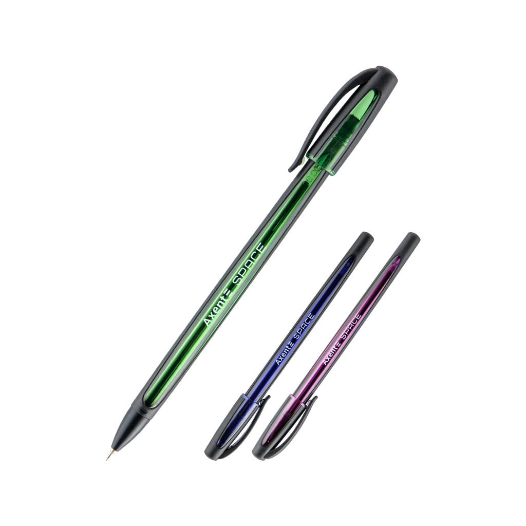 Ручка масляна Axent Space Синя 0.7 мм (AB1087-02-A) - зображення 1