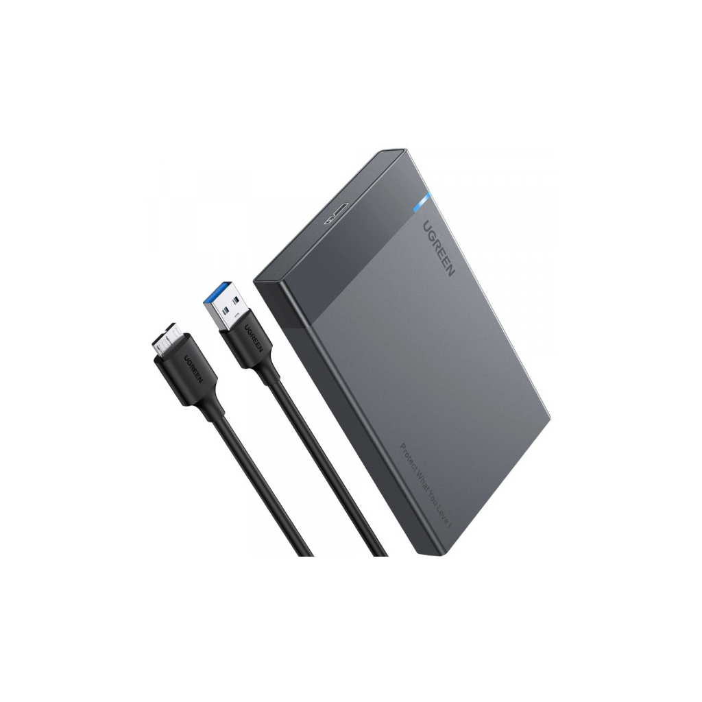 Кишеня зовнішня UGREEN USB 3.0 to M.2 SATA SSD US221 black (30848) - зображення 1