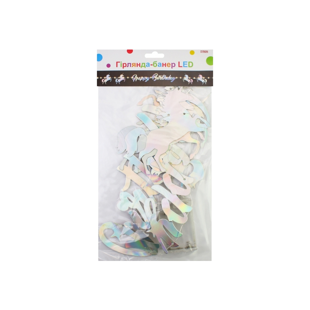 Гірлянда Maxi LED Happy Birthday, 1,6 м (MX21010009) - зображення 2