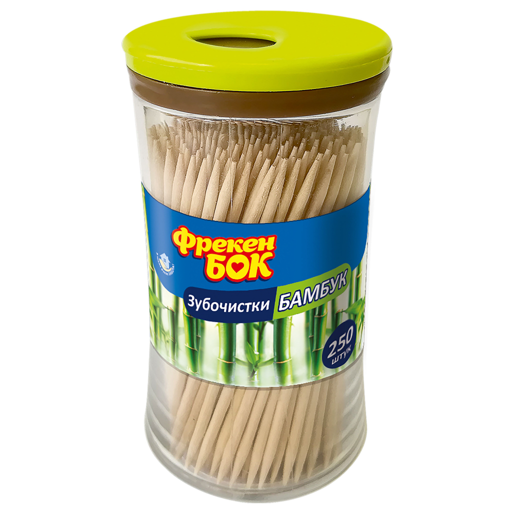 Зубочистки Фрекен БОК бамбукові 250 шт. (4823071635829) - зображення 1