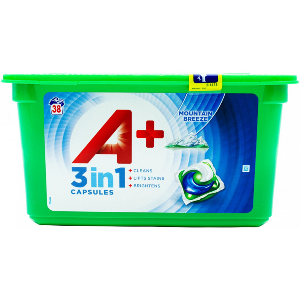 Капсули для прання A+ Mountain Breeze 3 в 1 38 шт. (8435495812647) - зображення 1