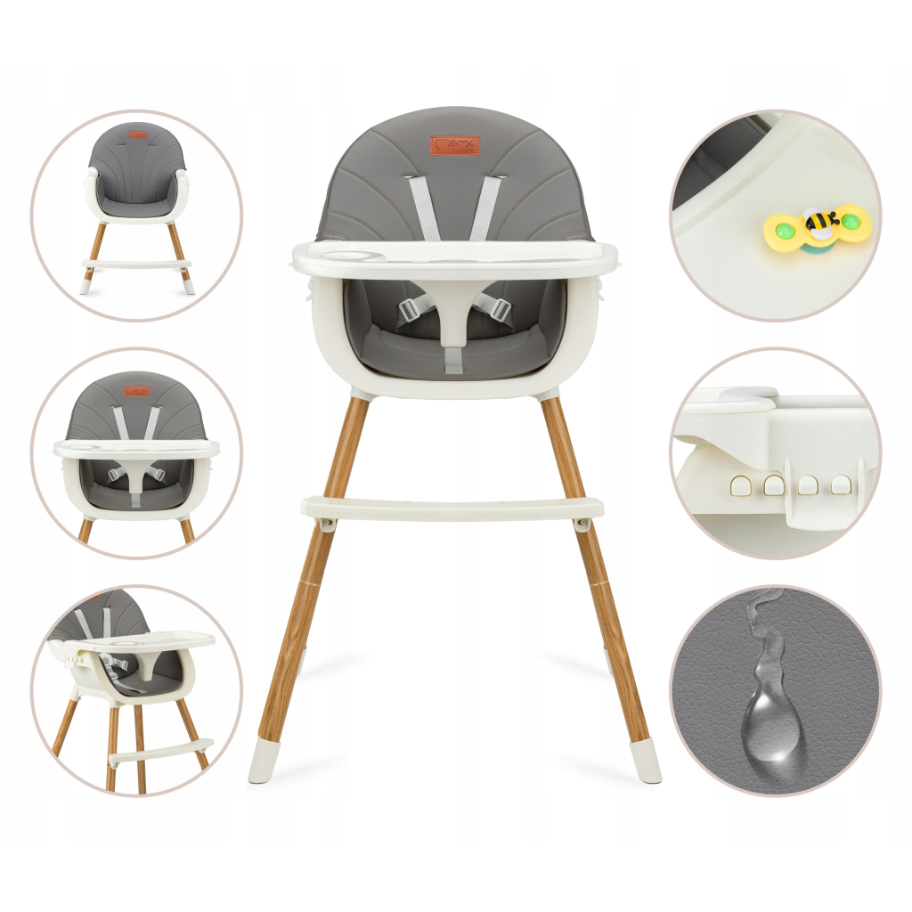 Стілець для годування MoMi Flovi dark grey (KRKA00020) - зображення 5