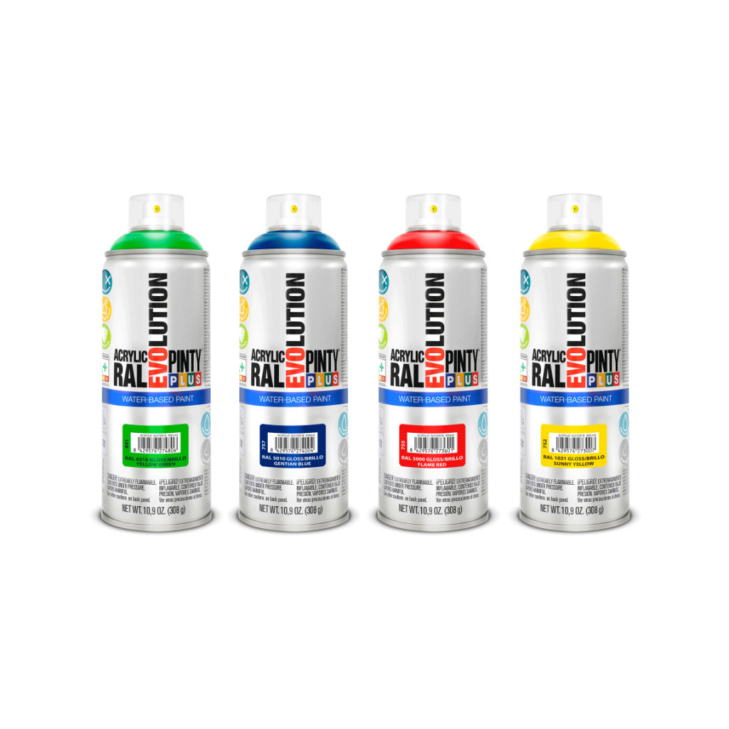 Фарба-аерозоль Pintyplus на водній основі Evolution Ral 5010, Синій, глянцевий 400 мл (8429576274004) - зображення 1