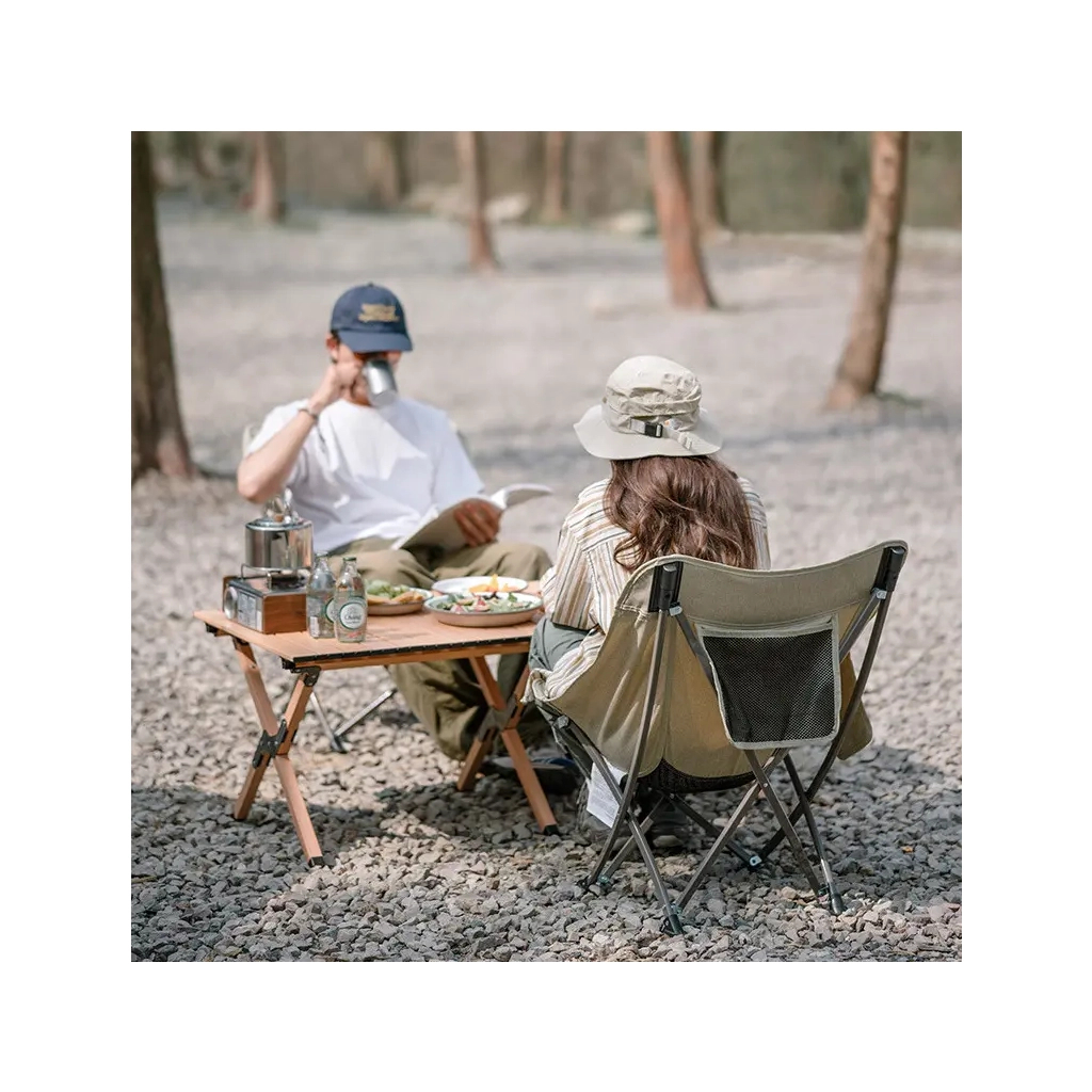 Крісло складане Naturehike YL04 NH18X004-Y 600D Oxford Бежеве (6975641888185) - зображення 5