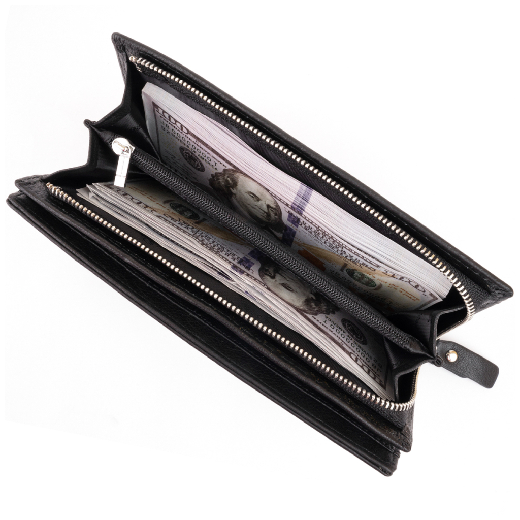 Гаманець ST Leather Шкіряний жіночий Чорний (19274) - изображение 6