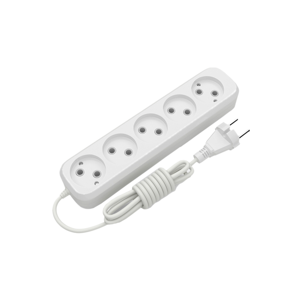 Мережевий подовжувач Electrum C-ES-1816 3.0m 5 роз, white (C-ES-1816) - зображення 1