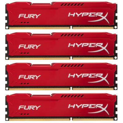 Модуль пам'яті для комп'ютера DDR4 32GB (4x8GB) 2933 MHz HyperX FURY Red Kingston Fury (ex.HyperX) (HX429C17FR2K4/32) - зображення 1