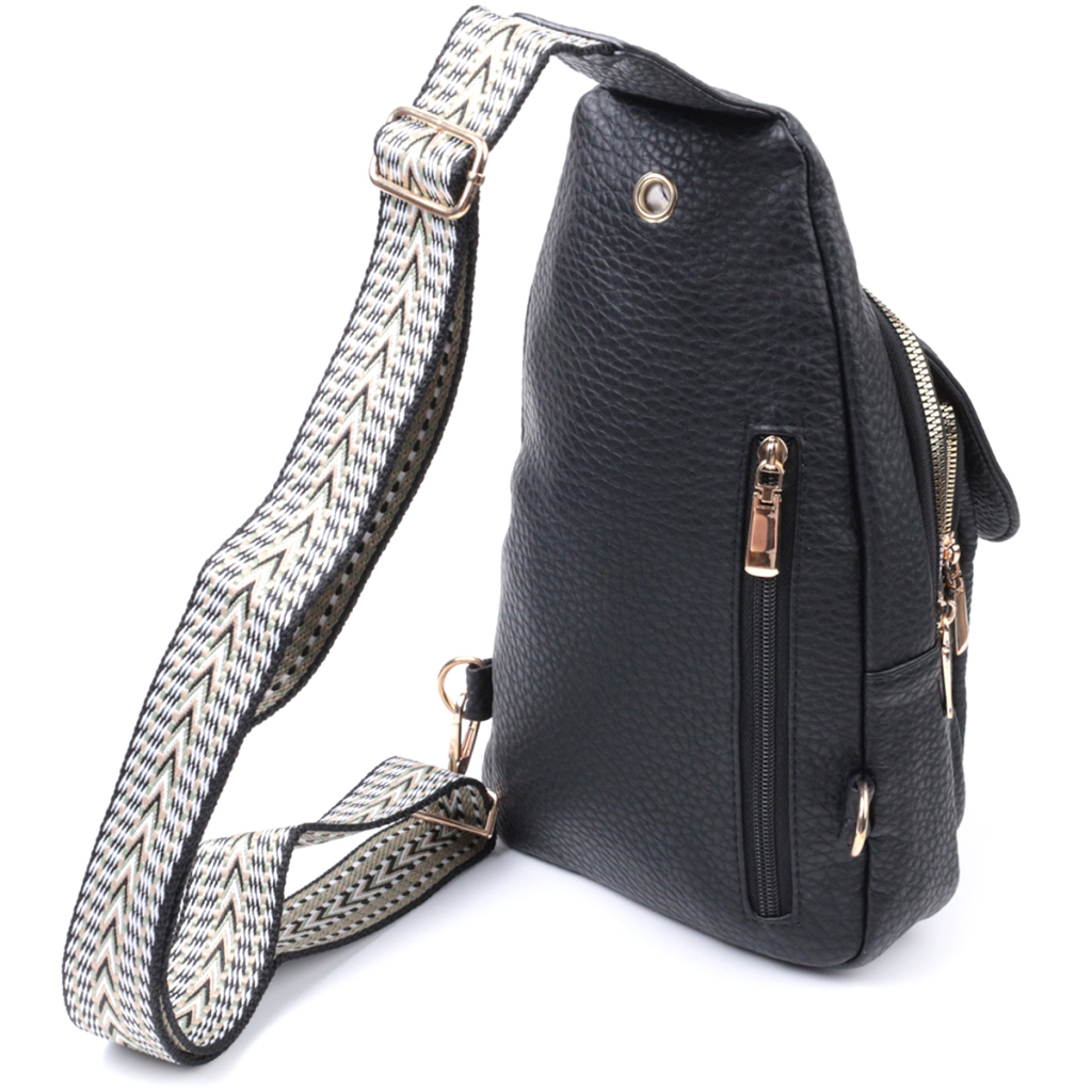 Сумка Vintage З крупнозернистої екошкіри Чорна (22763) - зображення 2