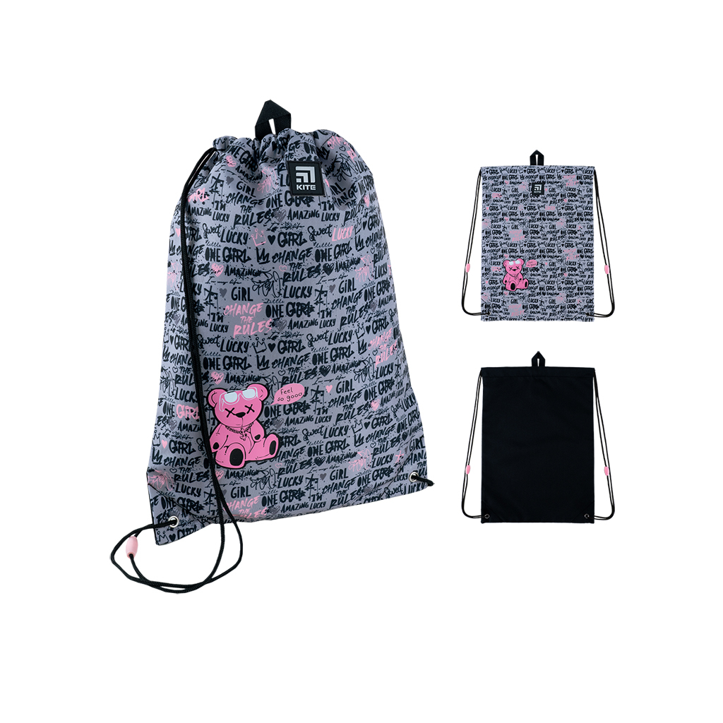 Сумка для взуття Kite Lucky Girl Сіра (K24-600M-11) - зображення 1