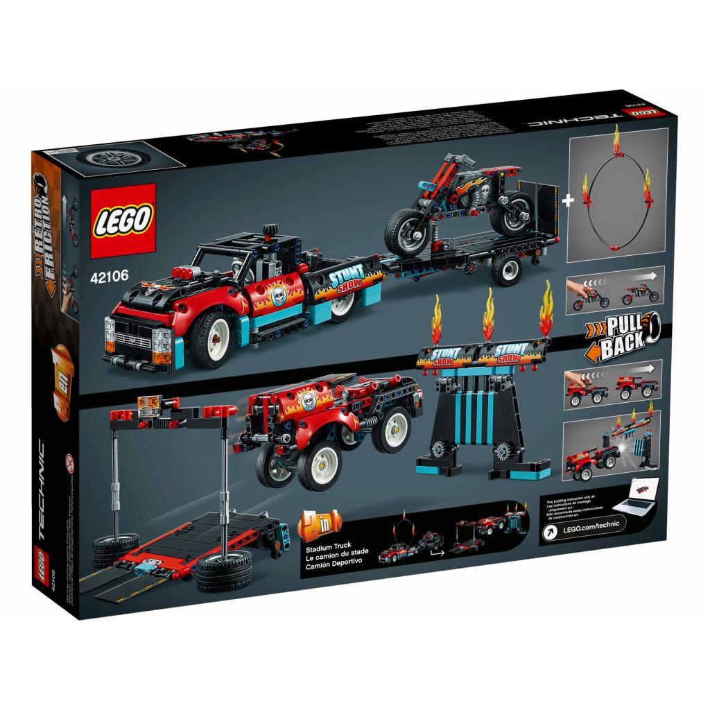 Конструктор LEGO Technic Шоу трюків на вантажівках та мотоциклах 610 деталей (42106) - зображення 4
