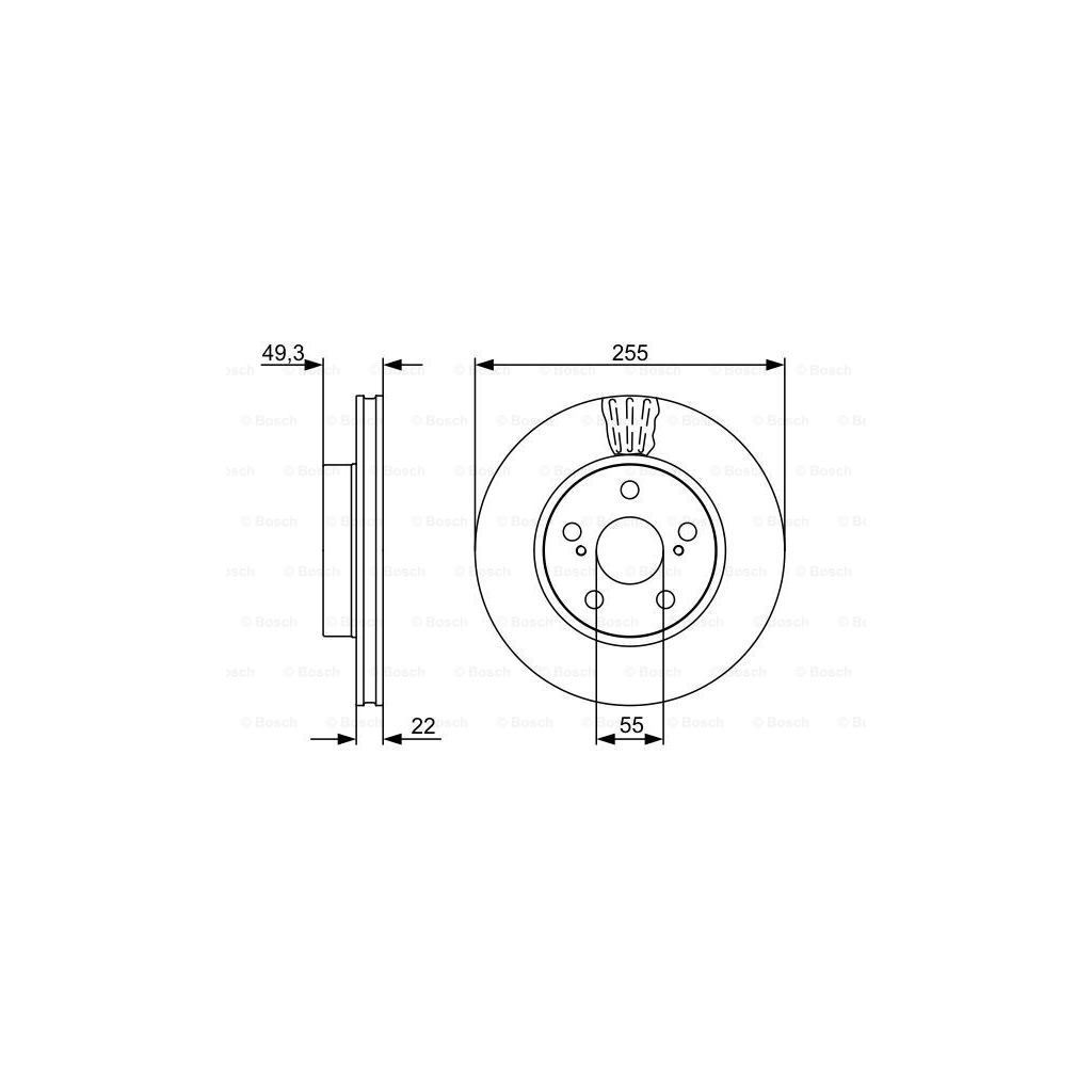 Гальмівний диск Bosch 0 986 479 564 - зображення 5