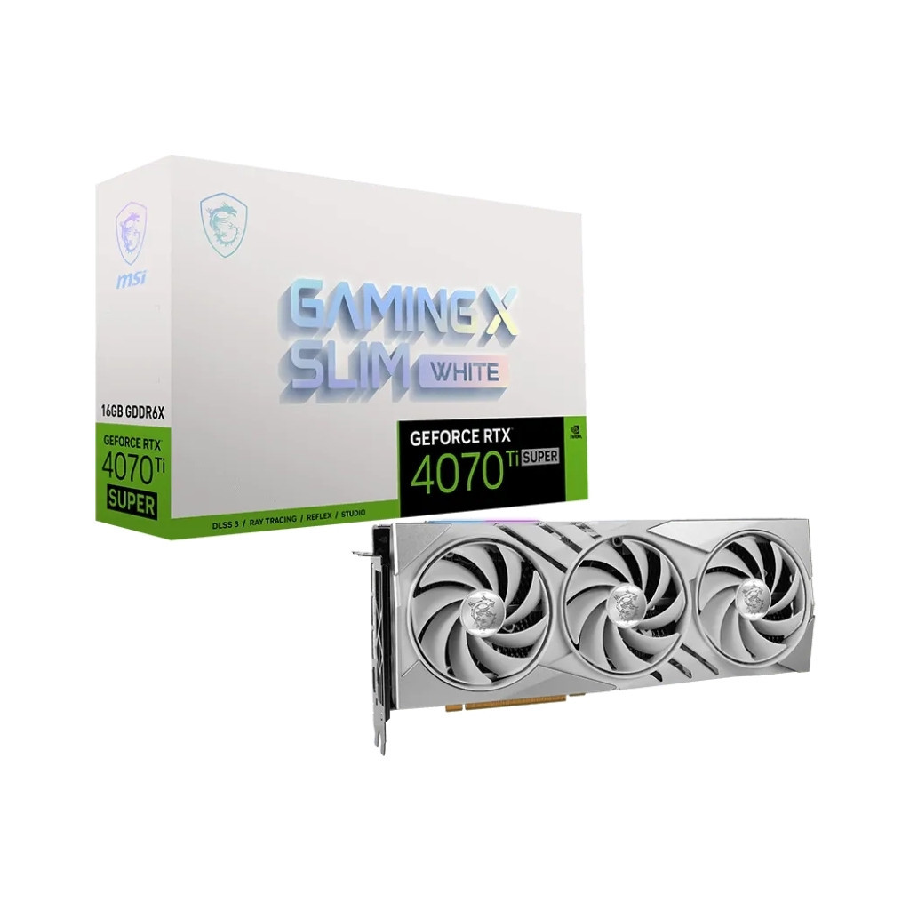 Відеокарта MSI GeForce RTX4070Ti SUPER 16Gb GAMING X SLIM WHITE (RTX 4070 Ti SUPER 16G GAMING X SLIM WHIT) - зображення 7