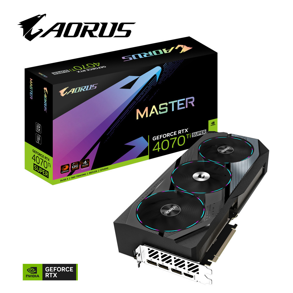 Відеокарта GIGABYTE GeForce RTX4070Ti SUPER 16Gb AORUS MASTER (GV-N407TSAORUS M-16GD) - зображення 7