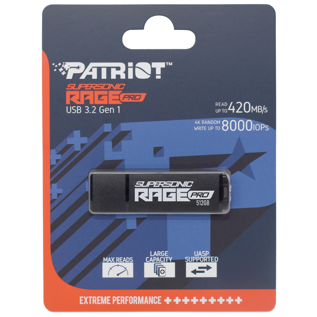 USB флеш накопичувач Patriot 512GB Supersonic Rage Pro USB 3.2 (PEF512GRGPB32U) - зображення 4