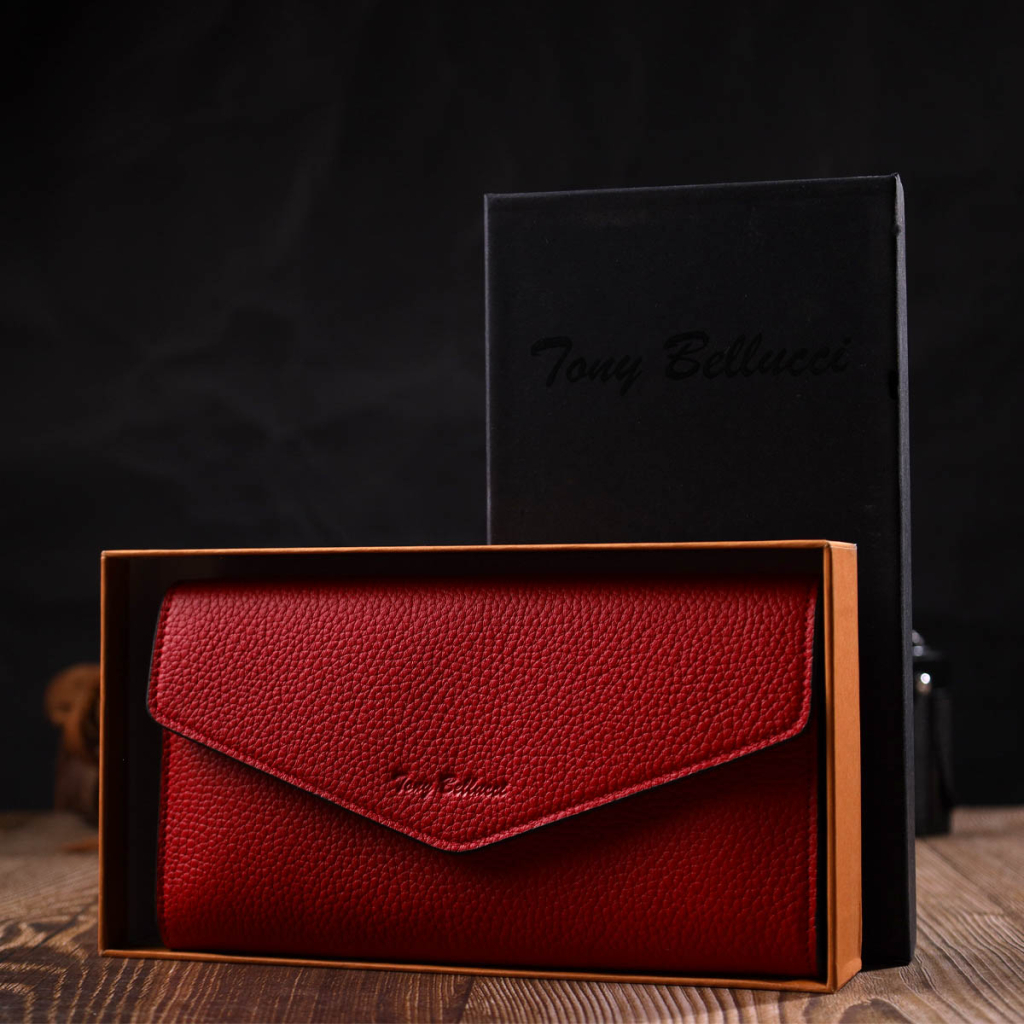 Портмоне Tony Bellucci З натуральної шкіри Червоне (21974) - зображення 10