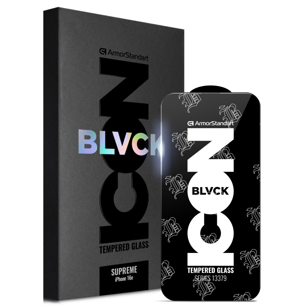Скло захисне Armorstandart Supreme Black Icon 2.5D Apple iPhone 16e Black (ARM84134) - зображення 1