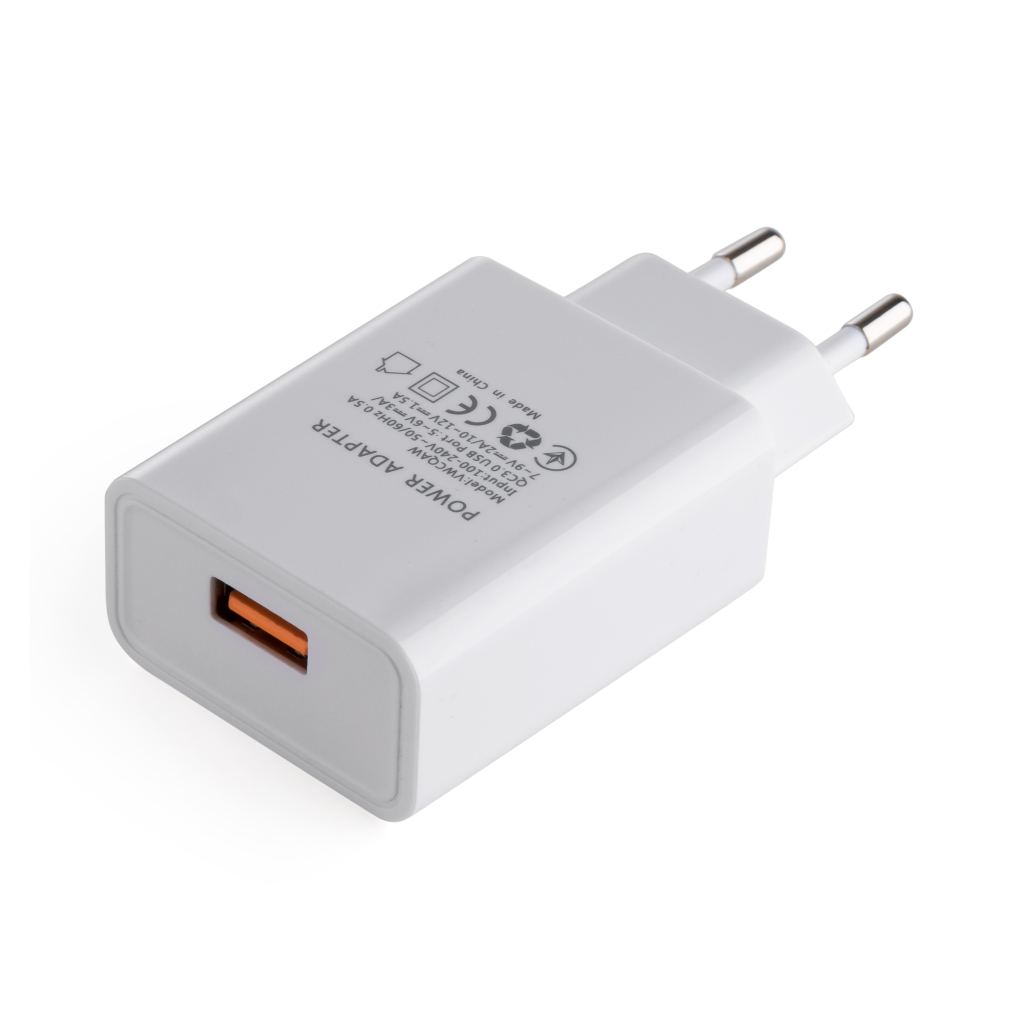 Зарядний пристрій Vinga QC3.0 Quick Wall Charger 1xUSB 18W Max (VWCQAW) - зображення 3