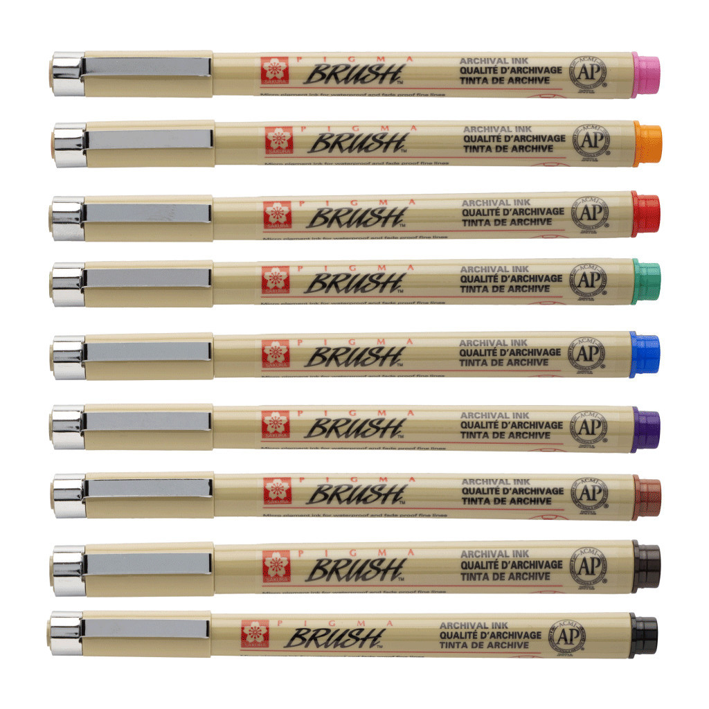 Лайнер Sakura пензель PIGMA Brush, Чорний (084511352087) - зображення 2