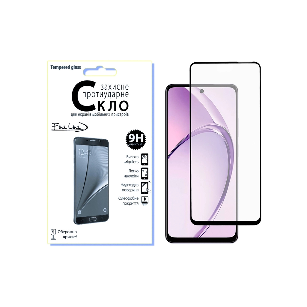 Скло захисне Fine Line OPPO A3X/A3 Black (FL-TGFG-377) - зображення 1