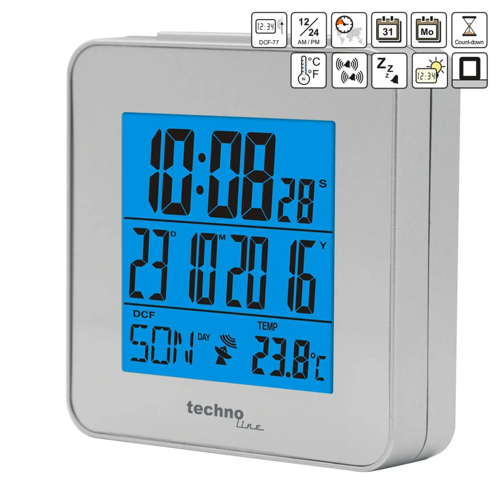 Настільний годинник Technoline WT268 Silver (DAS301305) - зображення 3