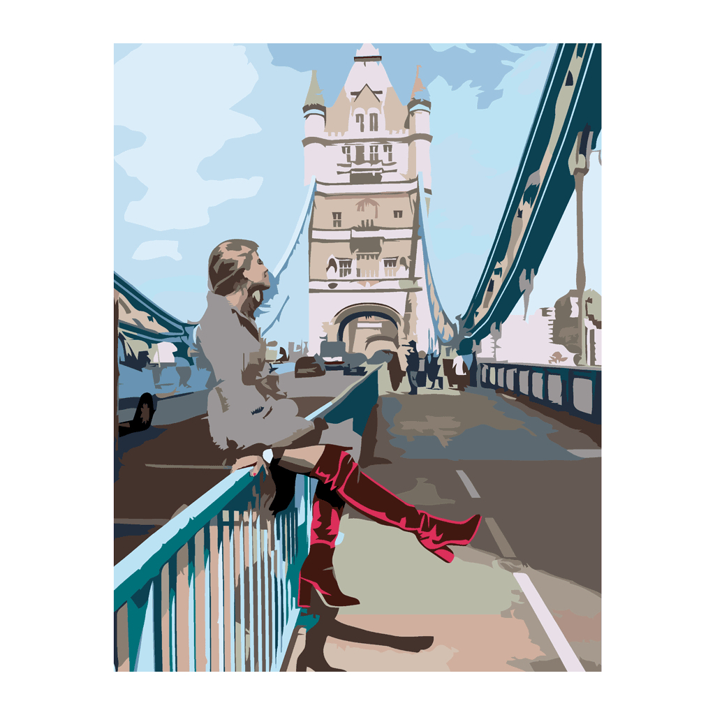 Картина по номерам Rosa Star Тауерський міст. Роздуми 35х45 см (4823098518518) - зображення 1