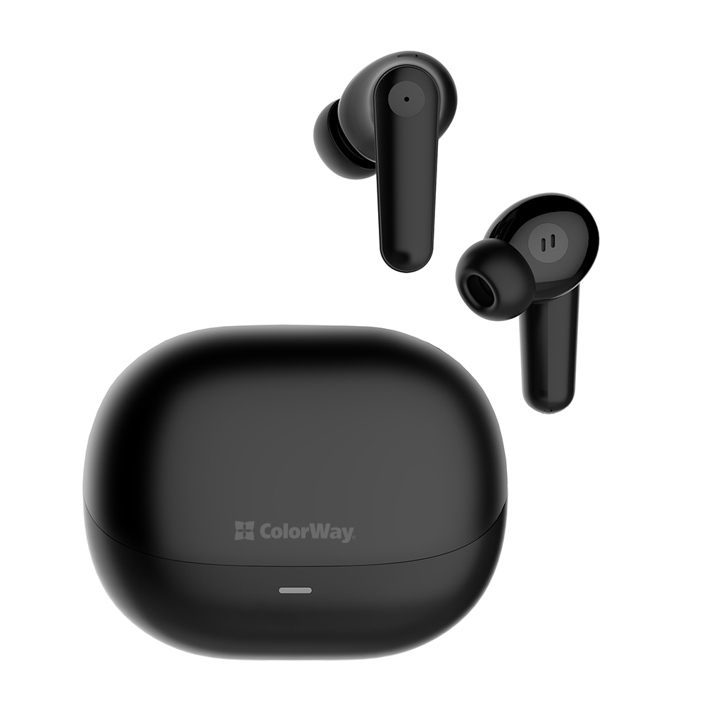 Навушники ColorWay Slim TWS-1 Earbuds Long Life Black (CW-TWS1BK1) - зображення 1