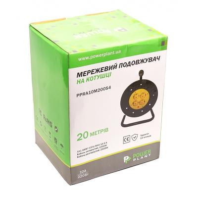 Мережевий подовжувач PowerPlant на катушке 20 м, 4 розетки (JY-2002/20) (PPRA10M200S4) - зображення 5