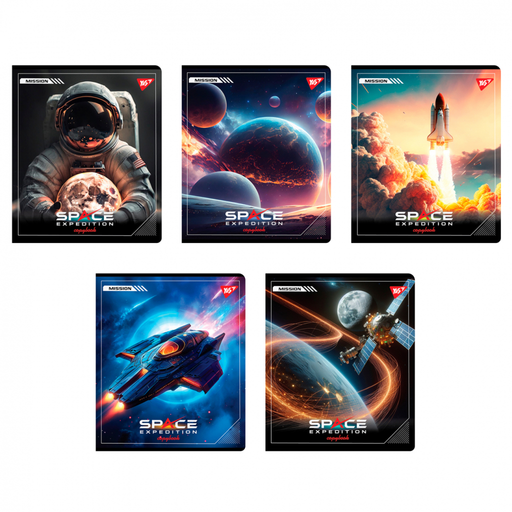 Зошит Yes Space expedition 12 аркушів лінія (767512) - зображення 1