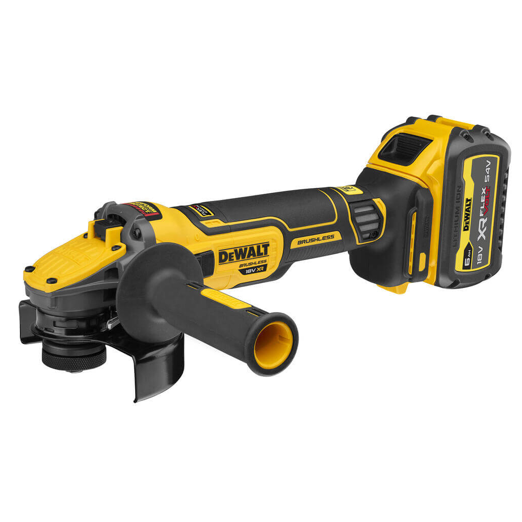 Шліфувальна машина DeWALT 18В XR Li-lon FLEXVOLT, 6Ah, 125 мм, 9000 об/хв, вага 1.81 кг (DCG409T1) - изображение 2