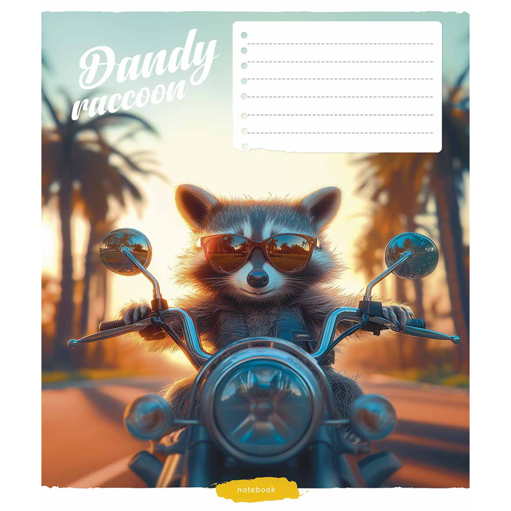 Зошит Школярик Cool animals 12 аркушів клітинка (012-3518K) - зображення 3