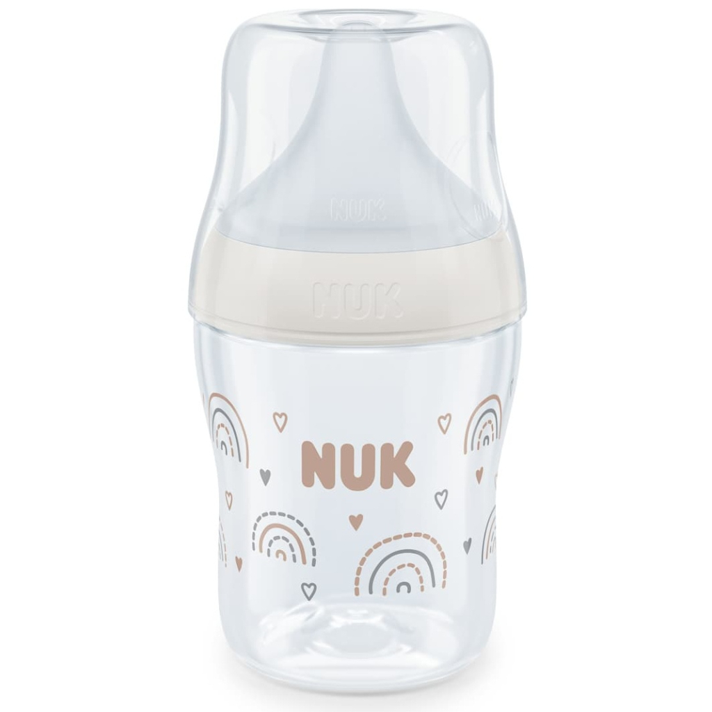 Пляшечка для годування Nuk Perfect Match S Веселка, пластикова, 150 мл (3954131) - зображення 1