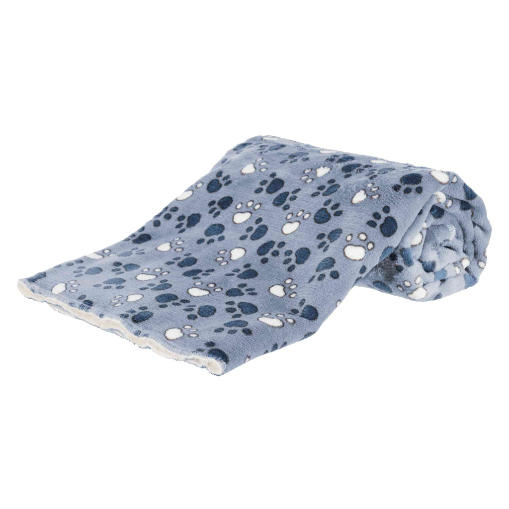 Килимок для тварин Trixie Tammy 100х70 см Блакитний з лапками (4057589371508) - зображення 1