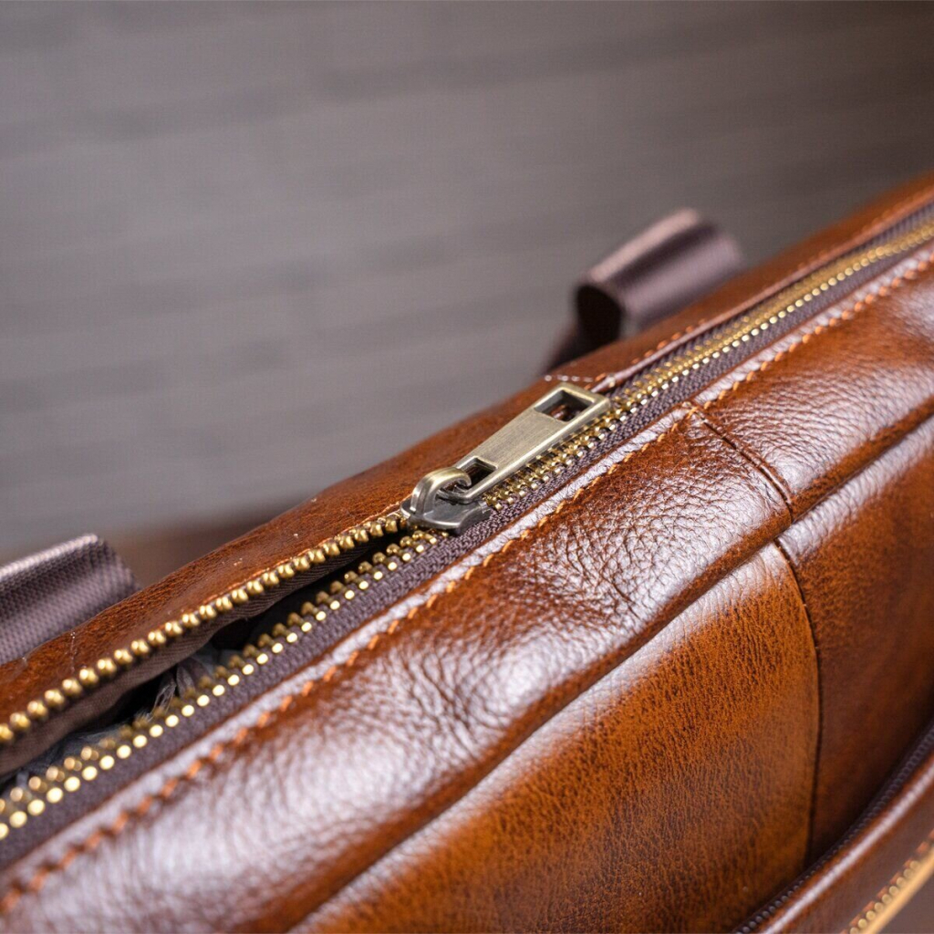 Сумка Vintage Чоловіча з зернистої шкіри Коричнева (14837) - зображення 8