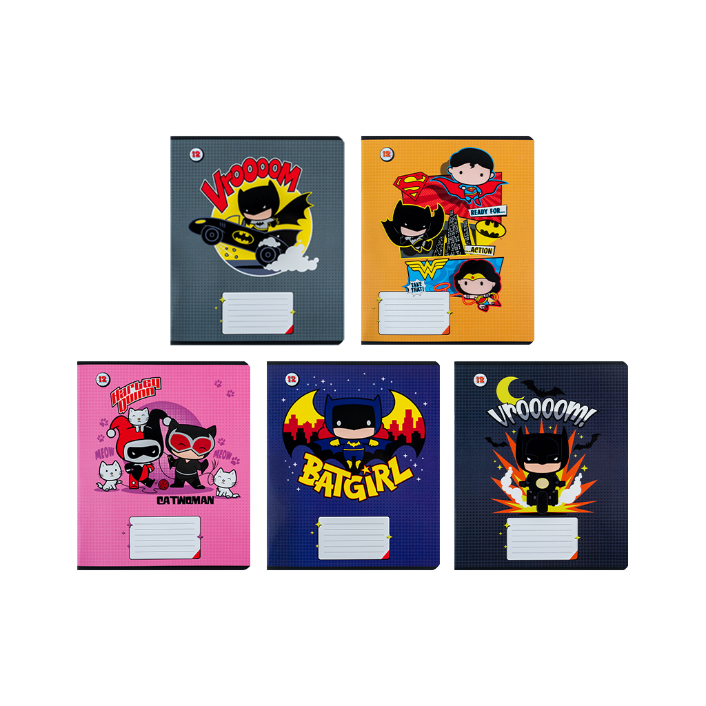 Зошит Kite DC Comics 12 аркушів, лінія (DC24-234) - зображення 1