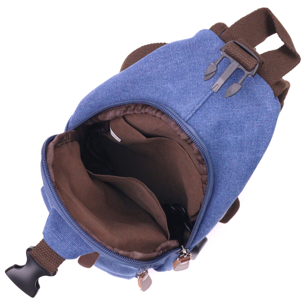 Сумка Vintage З USB кабелем через плече із текстилю Синя (21224) - зображення 4