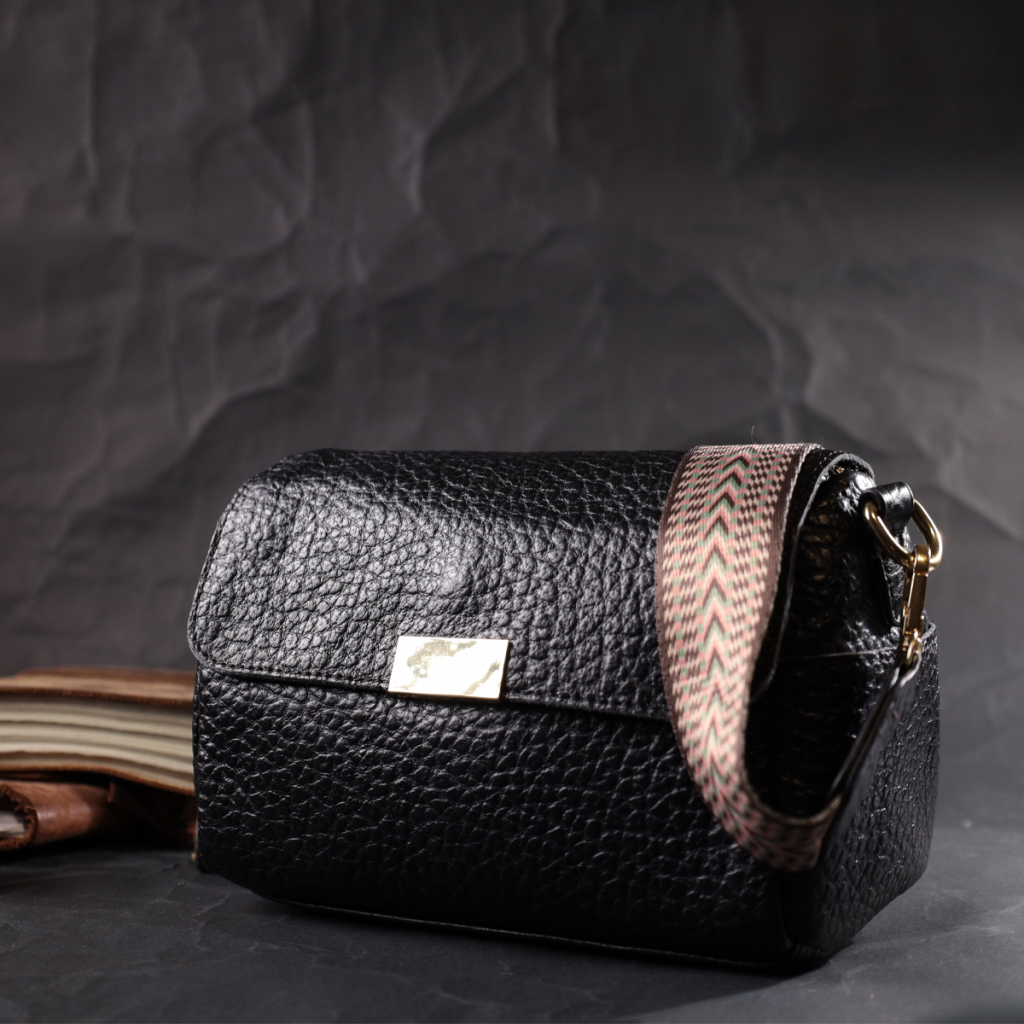 Сумка Vintage З натуральної шкіри Чорна (22405) - зображення 9