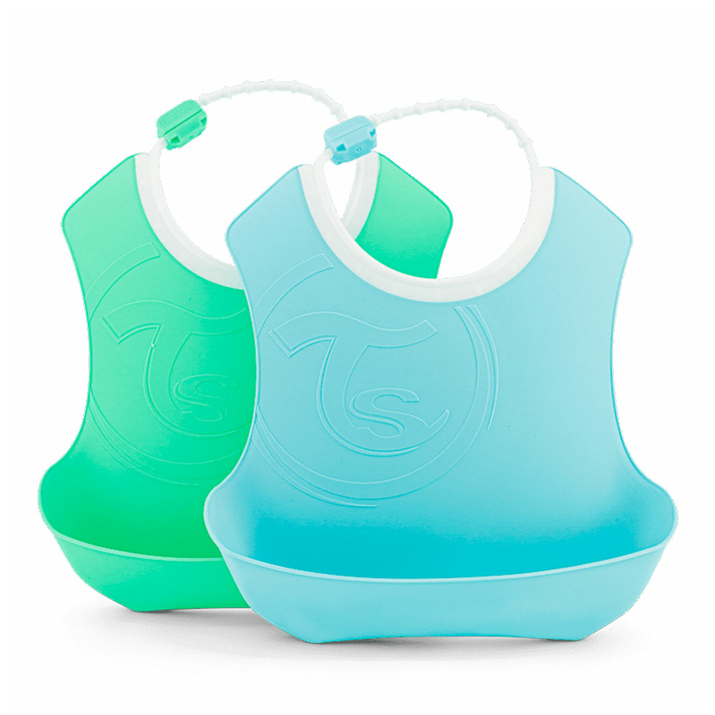 Слинявчик Twistshake Pastel Blue/Green (2шт) 4+ міс (78220) - зображення 1