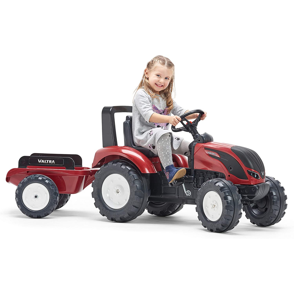 Веломобіль Falk Valtra S4 трактор на педалях з причепом Червоний (4000AB) - изображение 2