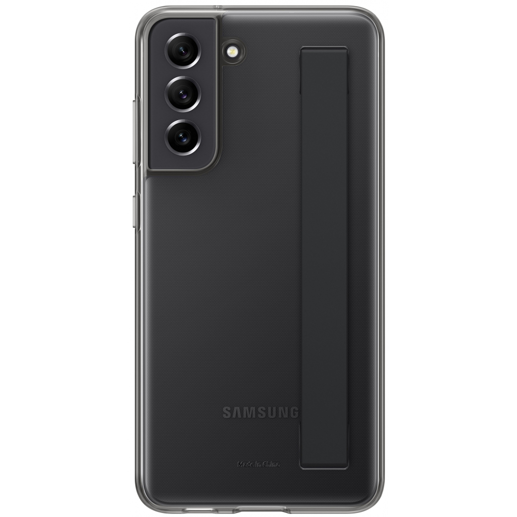 Чохол до мобільного телефона Samsung Clear Strap Cover Galaxy S21 FE (G990) Dark Gray (EF-XG990CBEGRU) - зображення 3