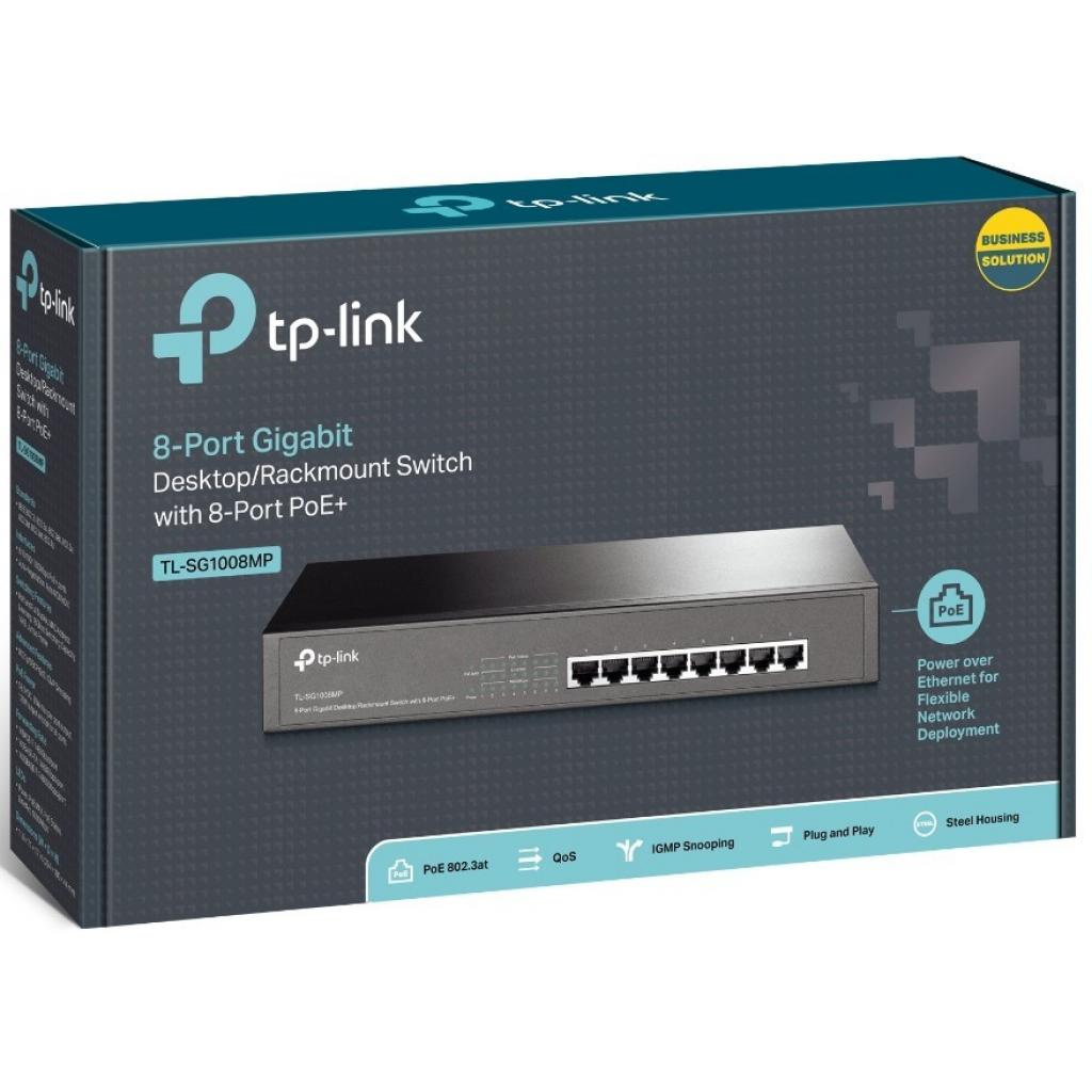 Комутатор мережевий TP-Link TL-SG1008MP - зображення 4