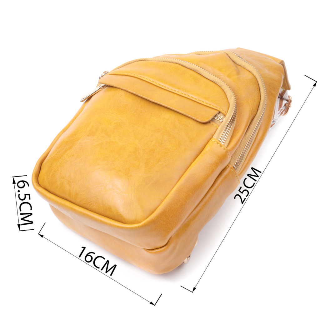 Сумка Vintage З гладкої екошкіри Жовта (22769) - зображення 3