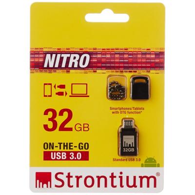 USB флеш накопичувач Strontium Flash 32GB Nitro Silver OTG USB 3.0 (SR32GBBOTG2Z) - зображення 3