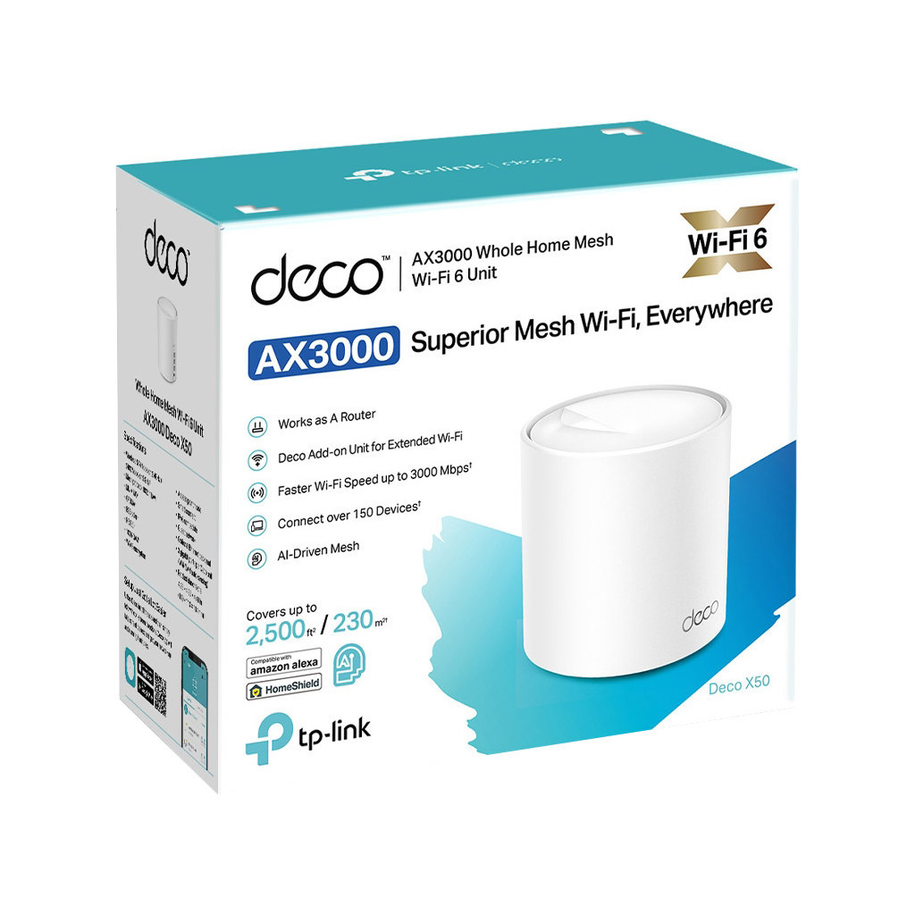 Точка доступу Wi-Fi TP-Link DECO-X50-1-PACK - зображення 3