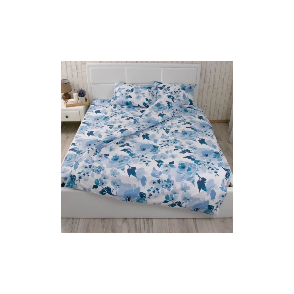 Постільна білизна Руно Blue flowers бязь набивна євро (845.114_Blue flowers) - зображення 3