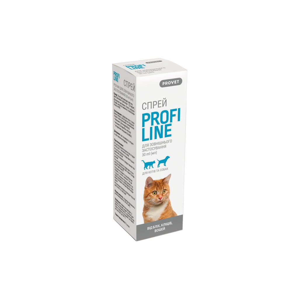 Спрей для тварин ProVET Profiline інсектоакарицид для котів та собак 30 мл (4823082430864) - изображение 1
