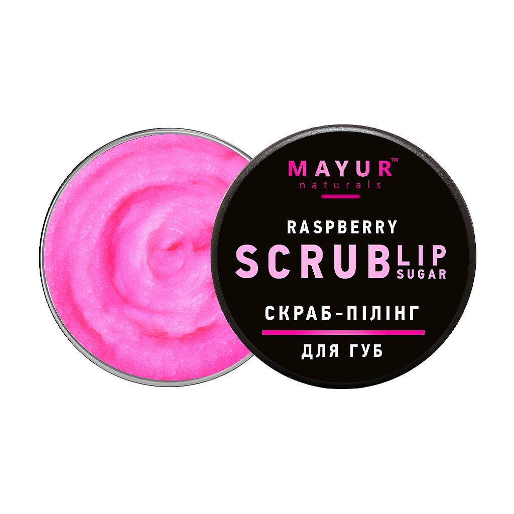 Скраб для губ Mayur Raspberry Lip Sugar Scrub Малинове праліне 15 г (4820230953237) - изображение 1
