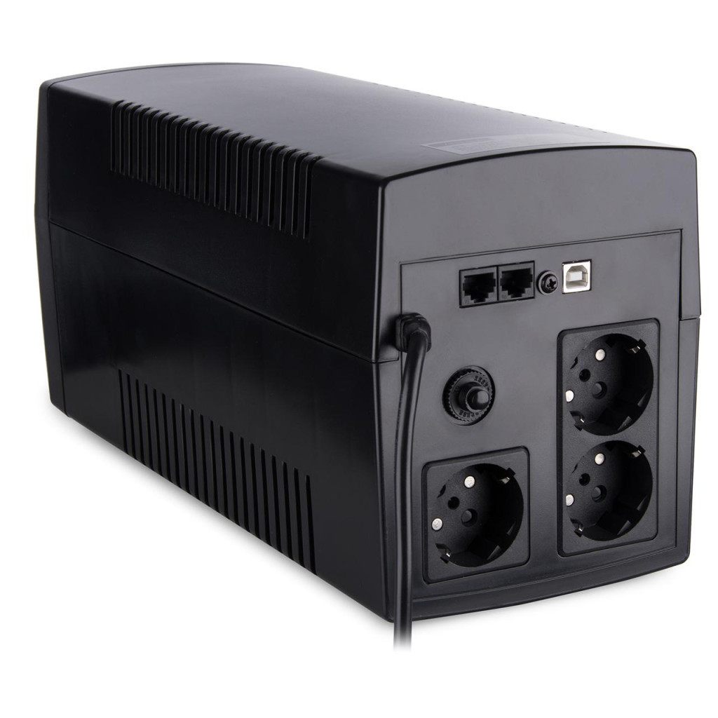 Пристрій безперебійного живлення Vinga LED 1500VA plastic case with USB (VPE-1500PU) - зображення 5