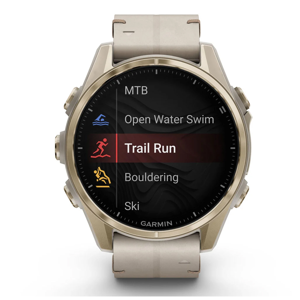 Смарт-годинник Garmin fenix 8 43mm, AMOLED, Saph, SftGldSS/FogGryLeatherBnd, Excl, GPS (010-02903-40) - зображення 7
